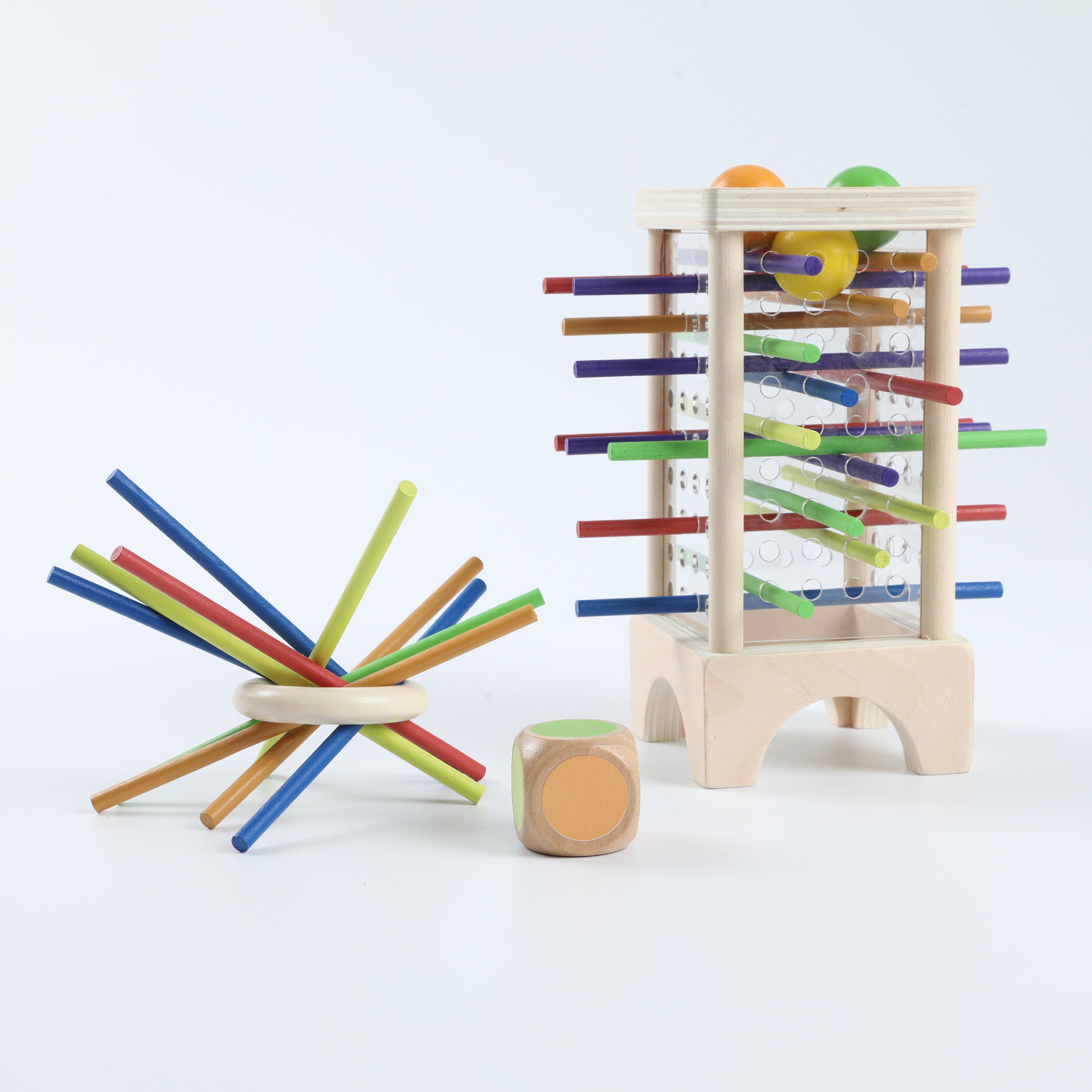 Kids Pull Sticks Game | Wooden Stacking Puzzle Toy | Focus & Balance Training | Educational Table Game