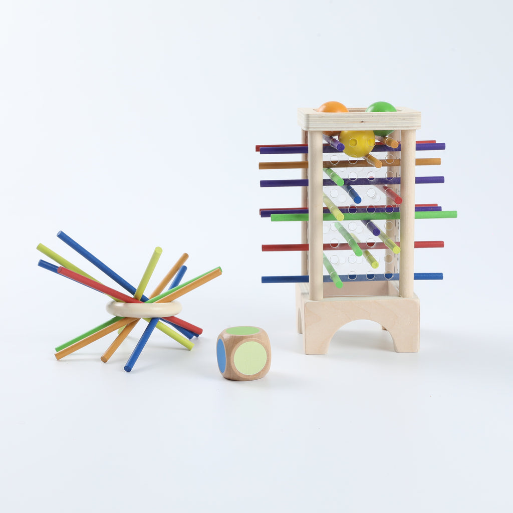 Kids Pull Sticks Game | Wooden Stacking Puzzle Toy | Focus & Balance Training | Educational Table Game