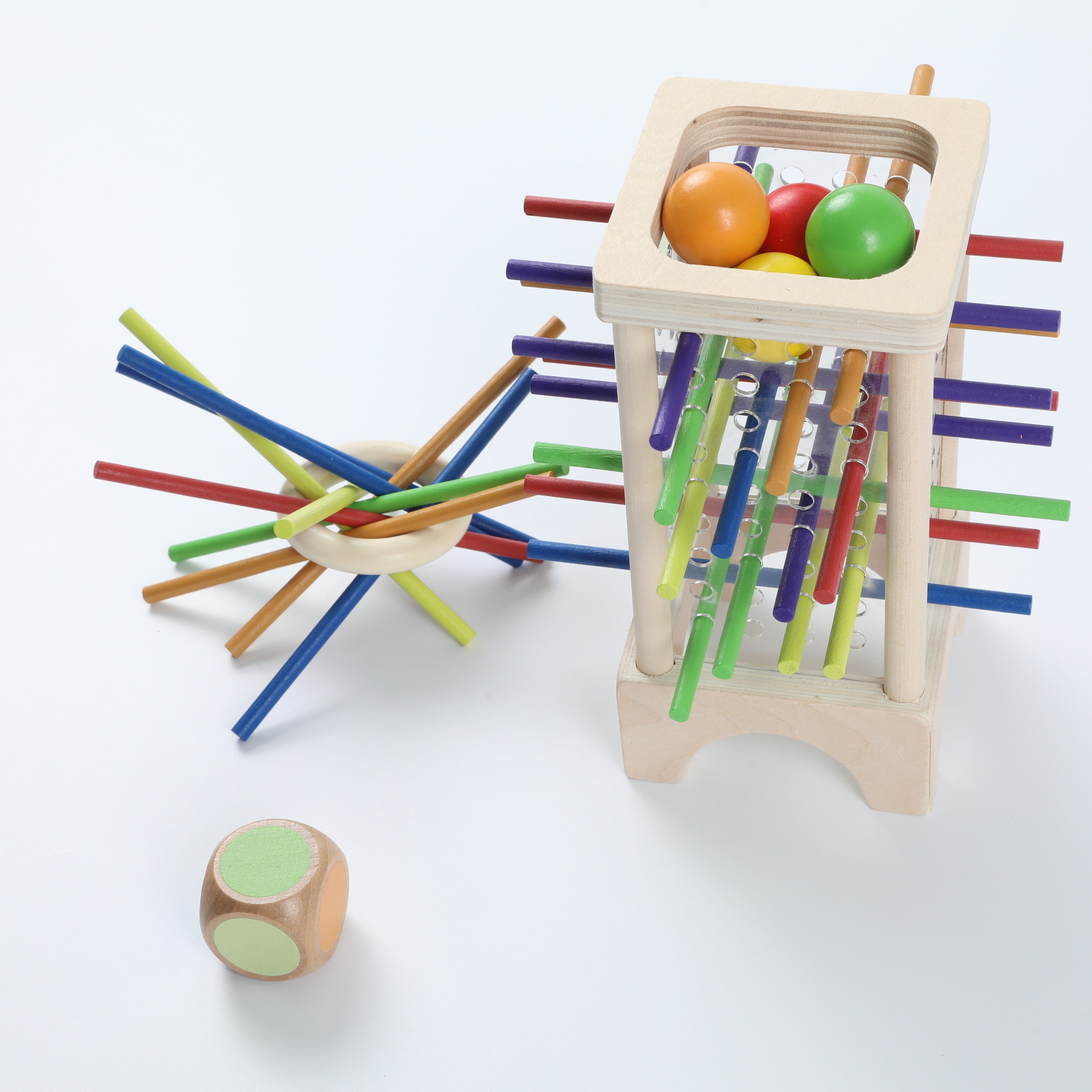 Kids Pull Sticks Game | Wooden Stacking Puzzle Toy | Focus & Balance Training | Educational Table Game