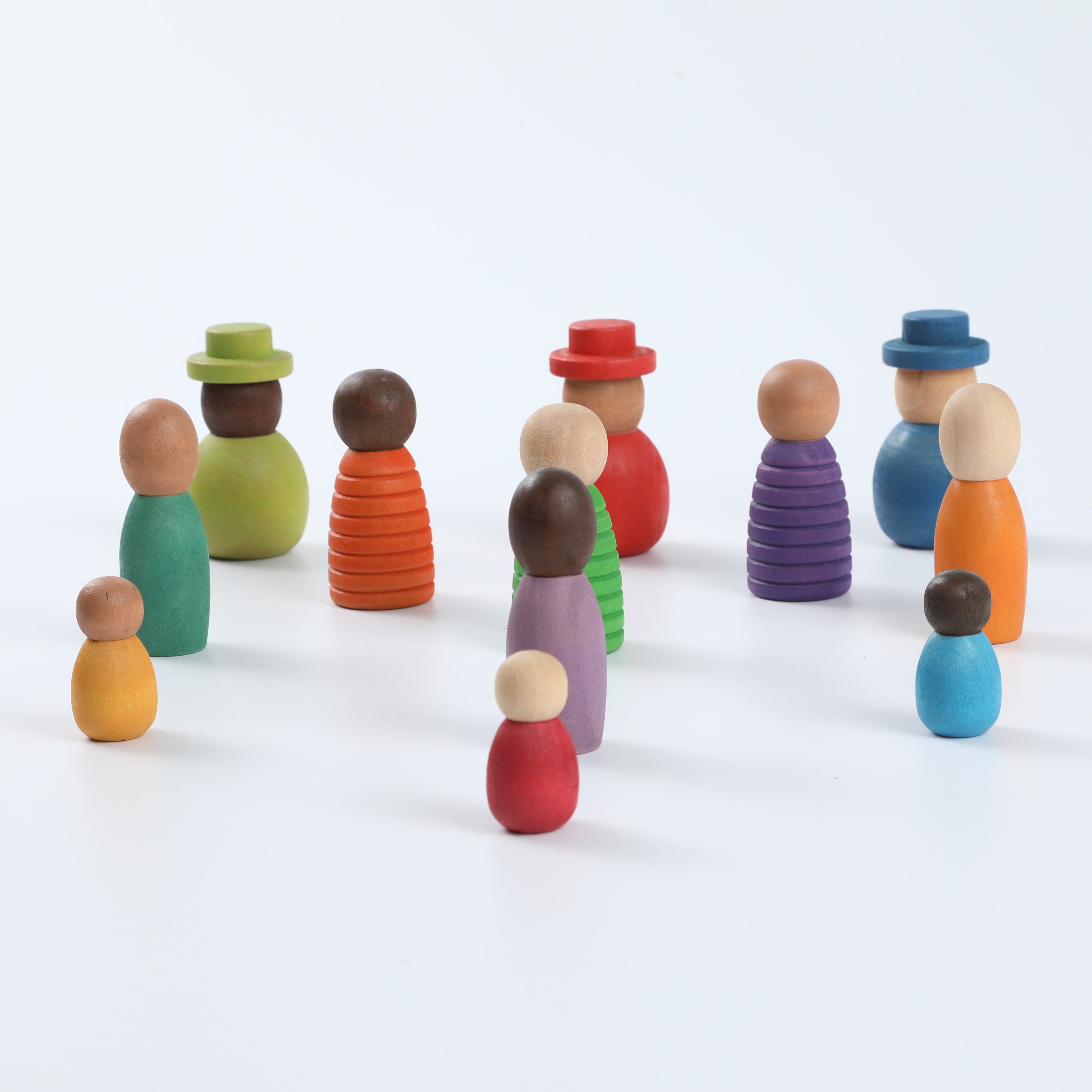 Colorful Role-Play Family Figures - Educational Building Blocks for Social & Emotional
