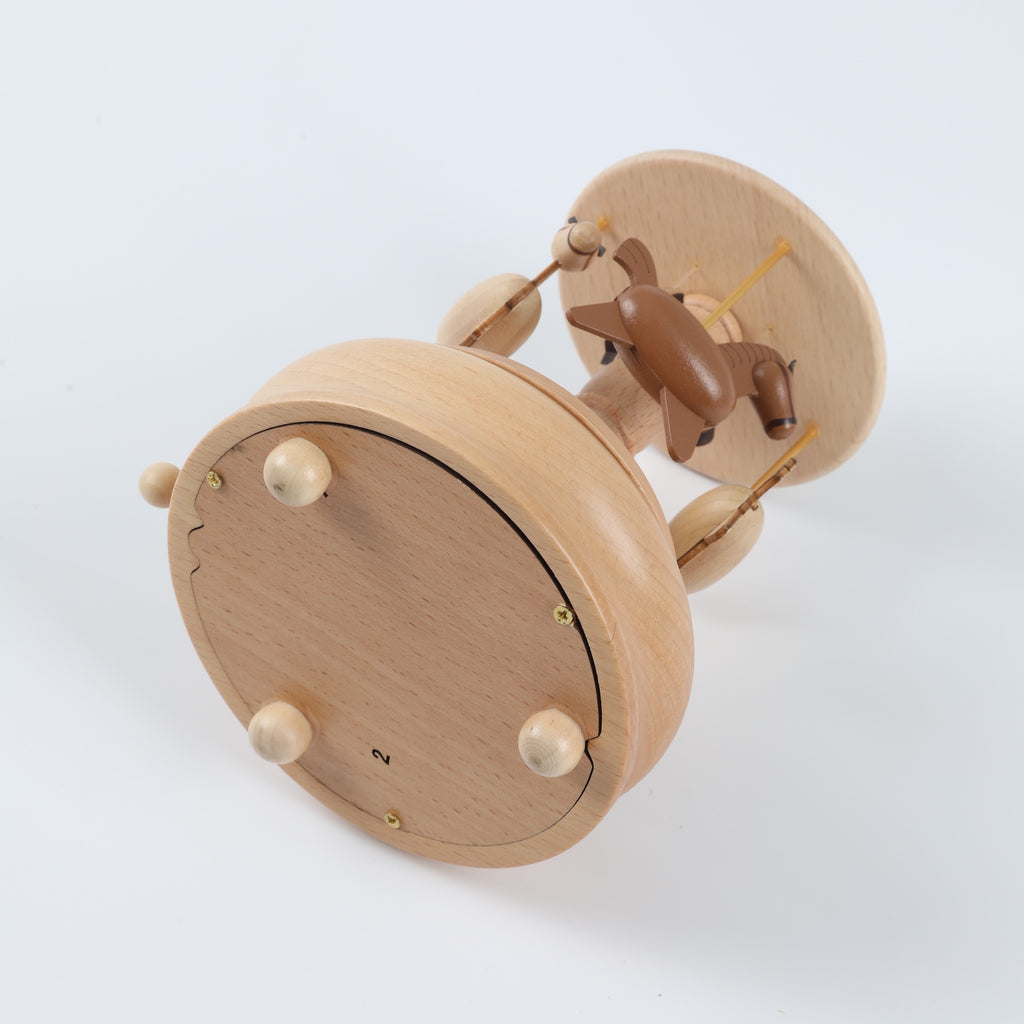 Handmade Wooden Music Box | Carousel Toy & Room Decor for Kids