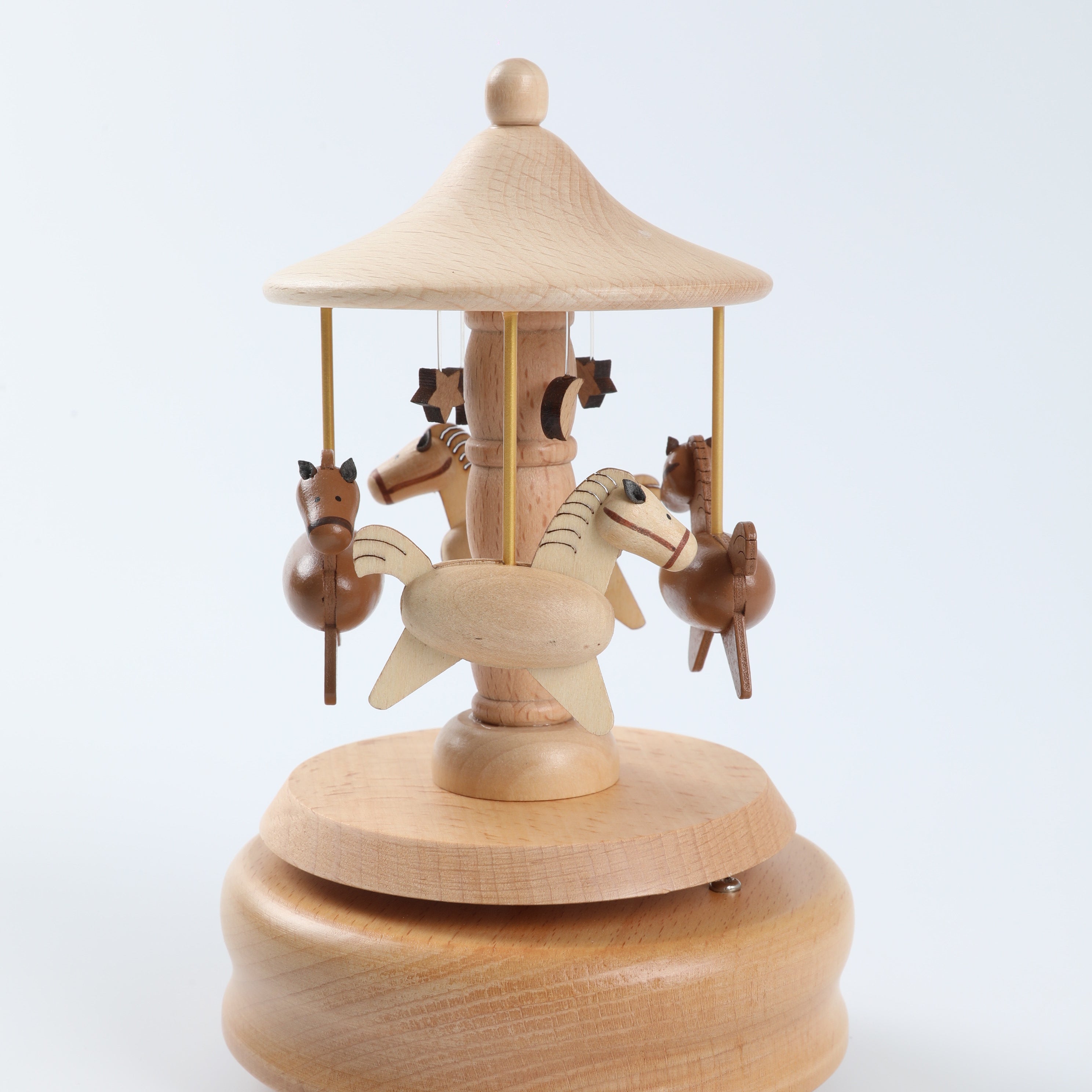 Handmade Wooden Music Box | Carousel Toy & Room Decor for Kids