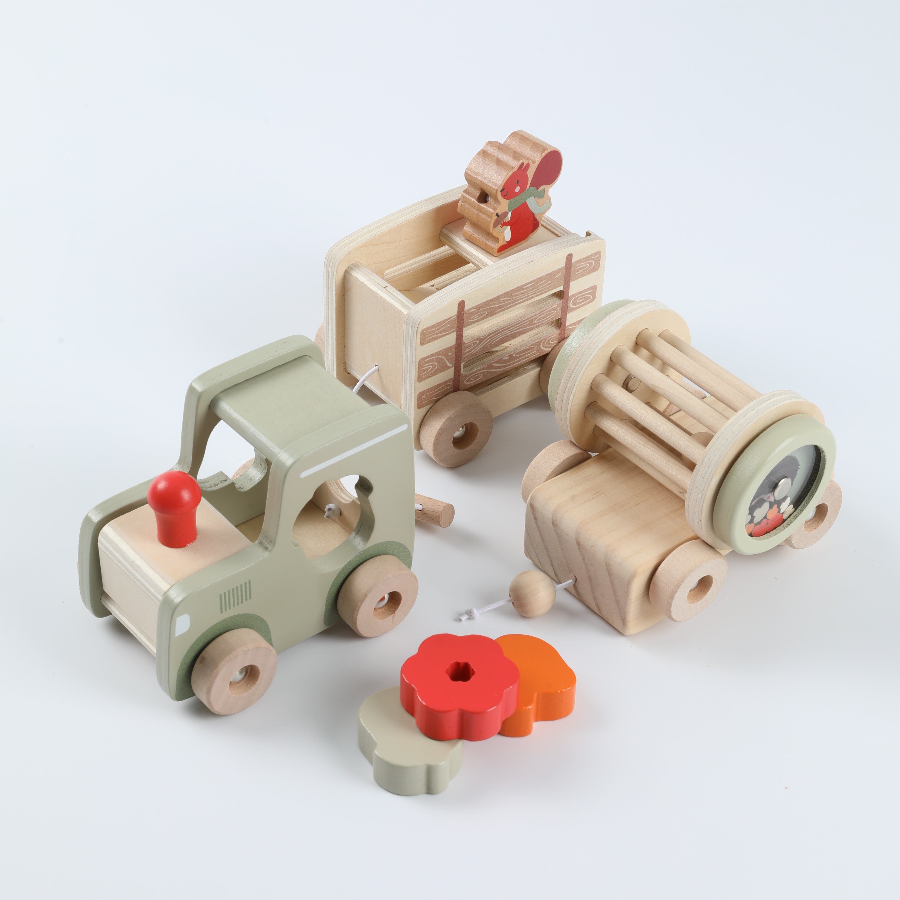 Wooden Educational Toy Car Set for Babies - Early Learning & Development