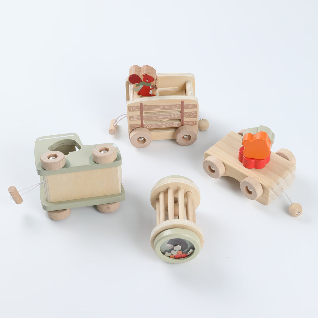 Wooden Educational Toy Car Set for Babies - Early Learning & Development