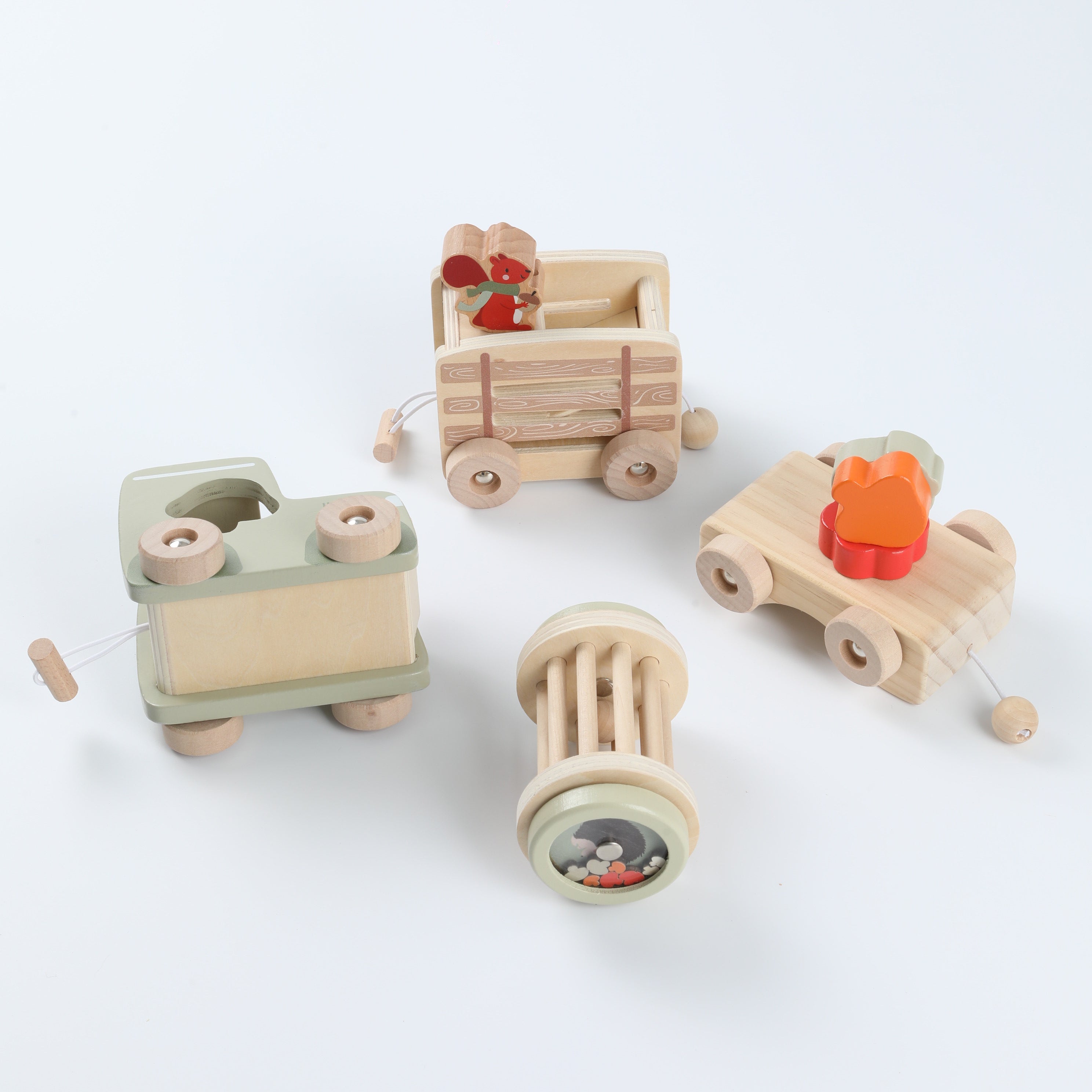 Wooden Educational Toy Car Set for Babies - Early Learning & Development