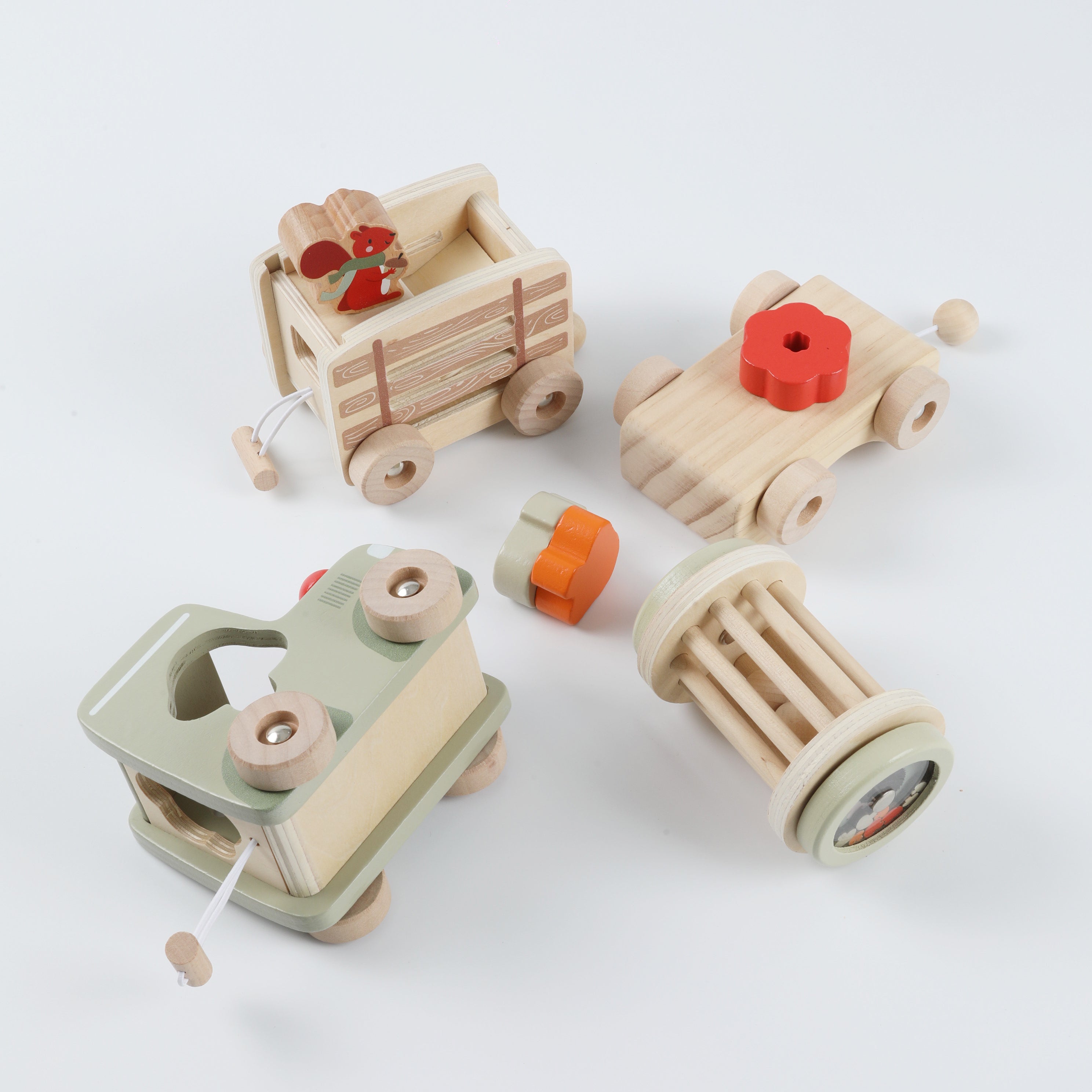 Wooden Educational Toy Car Set for Babies - Early Learning & Development