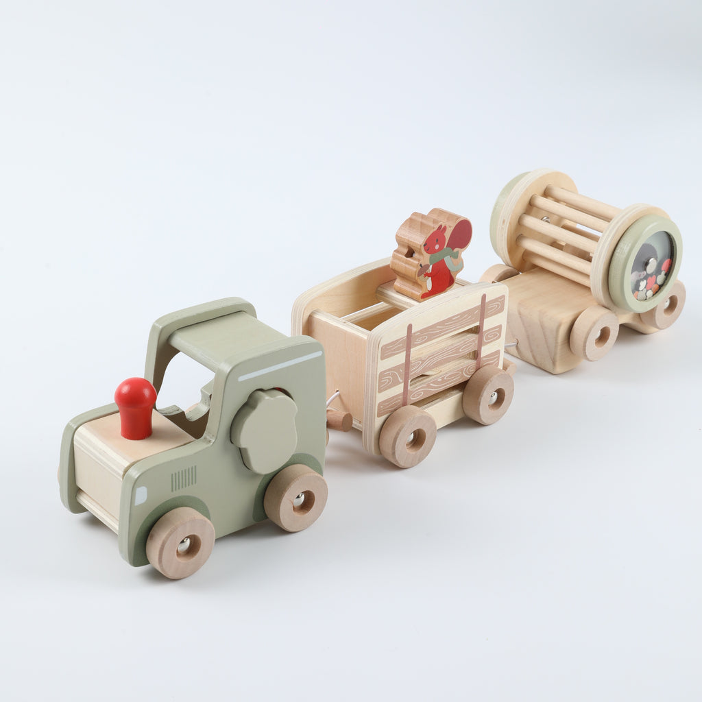 Wooden Educational Toy Car Set for Babies - Early Learning & Development