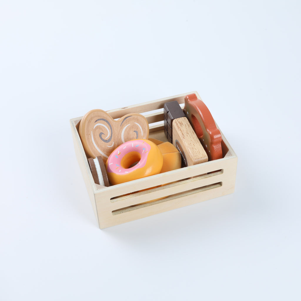 Children‘s Kitchen Simulation Wooden Meat Bread Fruit Toy Set