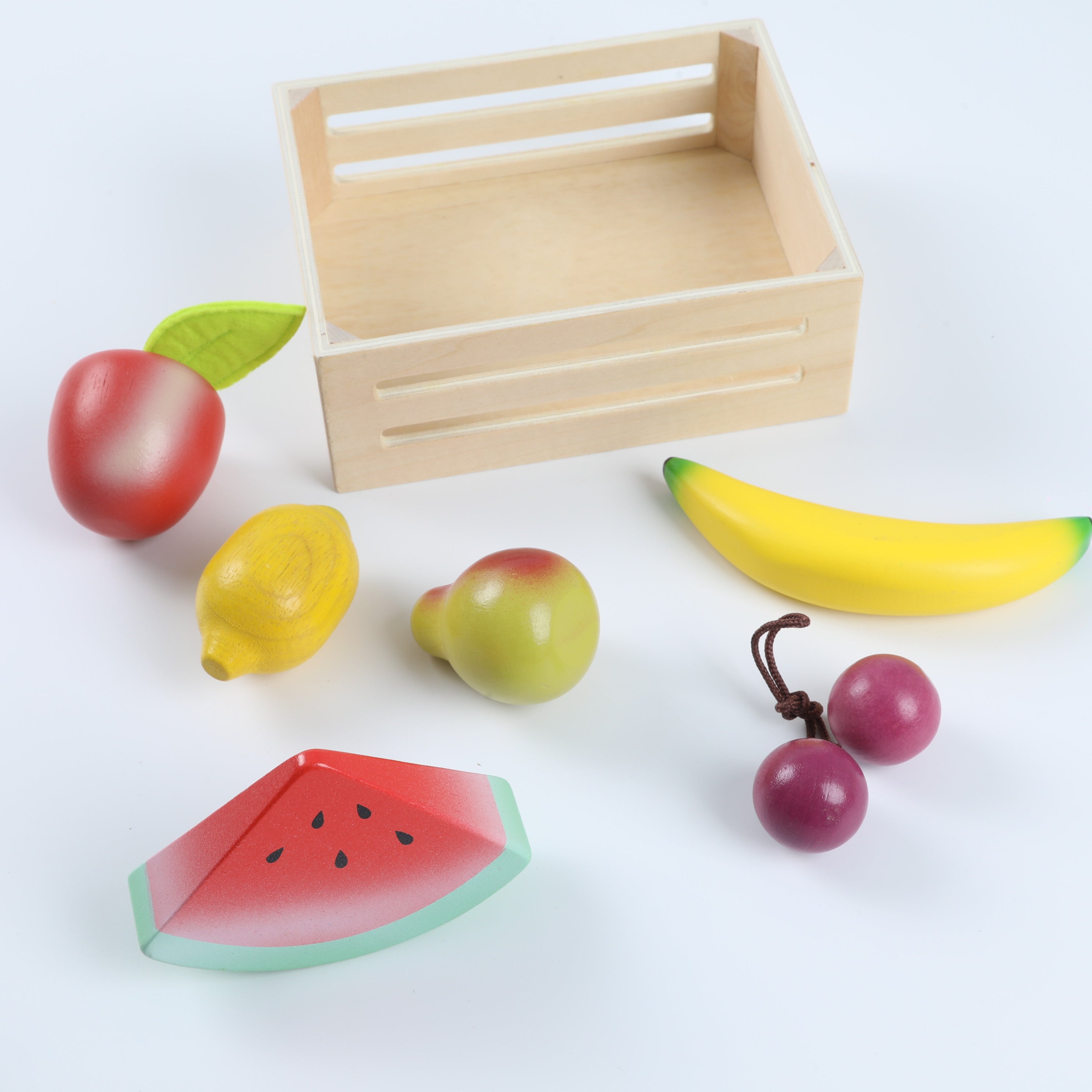 Children‘s Kitchen Simulation Wooden Meat Bread Fruit Toy Set