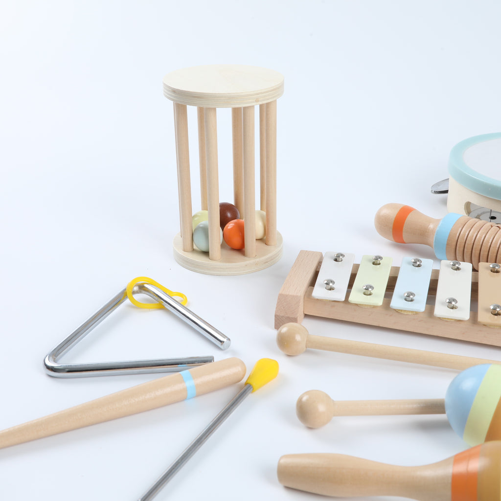 Wooden Percussion Instrument Early Education Set, Music Enlightenment Toy