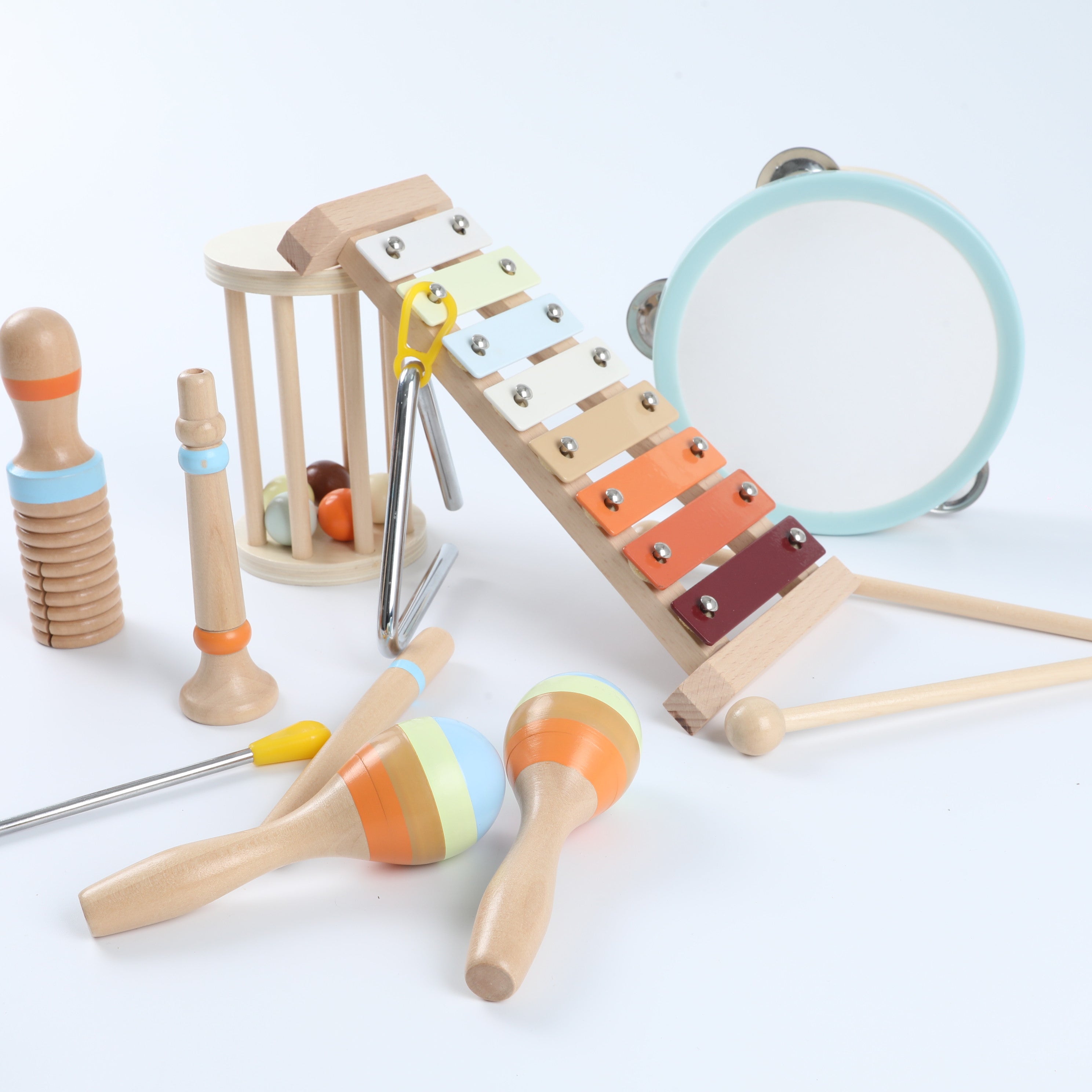 Wooden Percussion Instrument Early Education Set, Music Enlightenment Toy