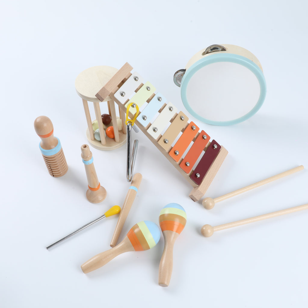 Wooden Percussion Instrument Early Education Set, Music Enlightenment Toy