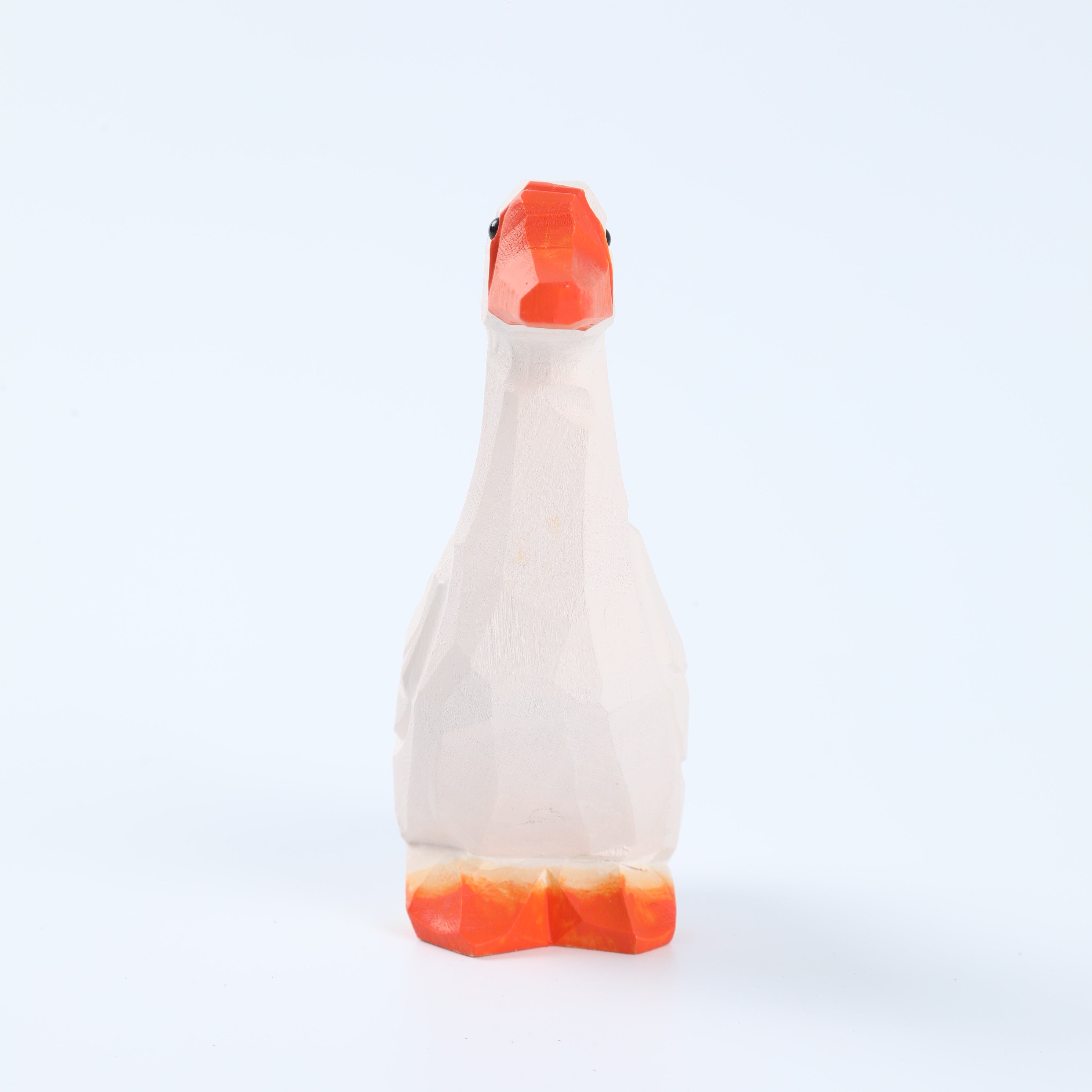 Wooden Carved Goose Toy | Handmade Animal Figurine