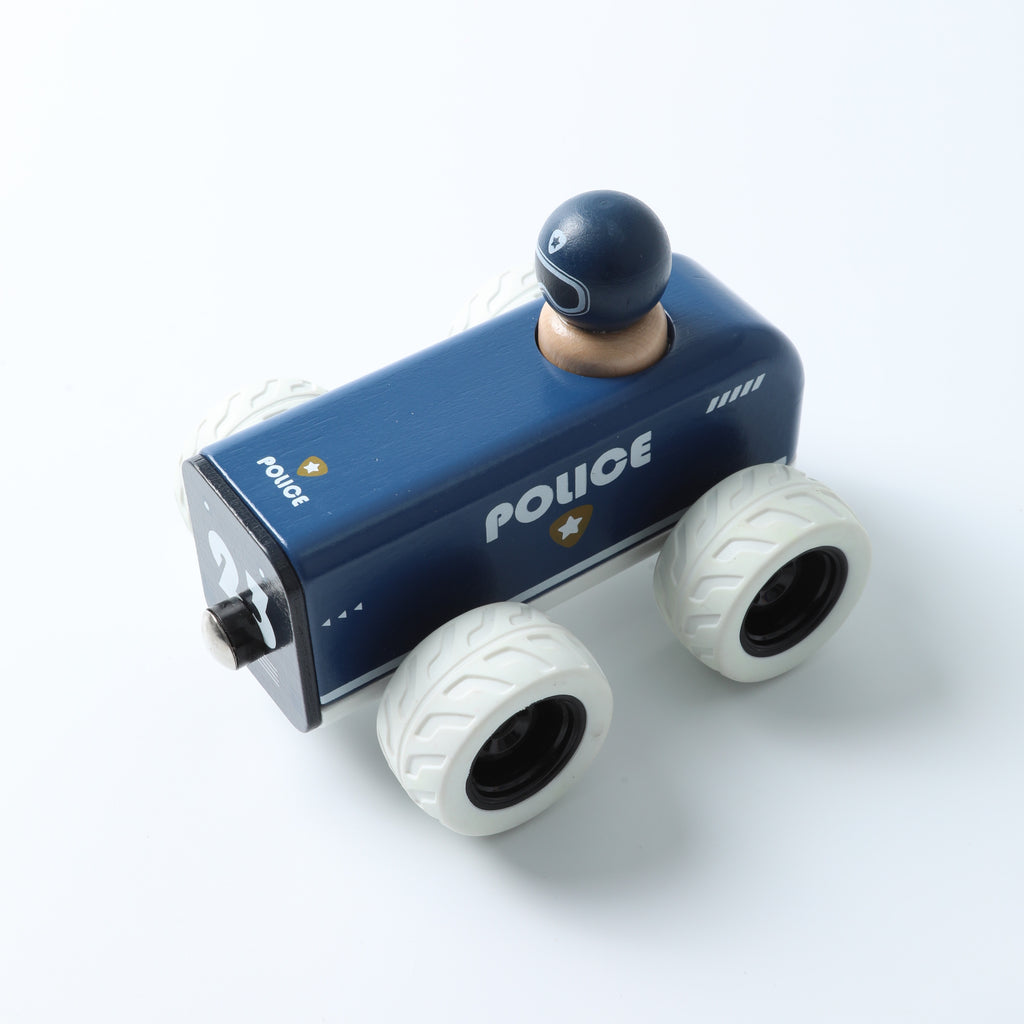 Children's Educational Wooden Pull-Back Toy Car