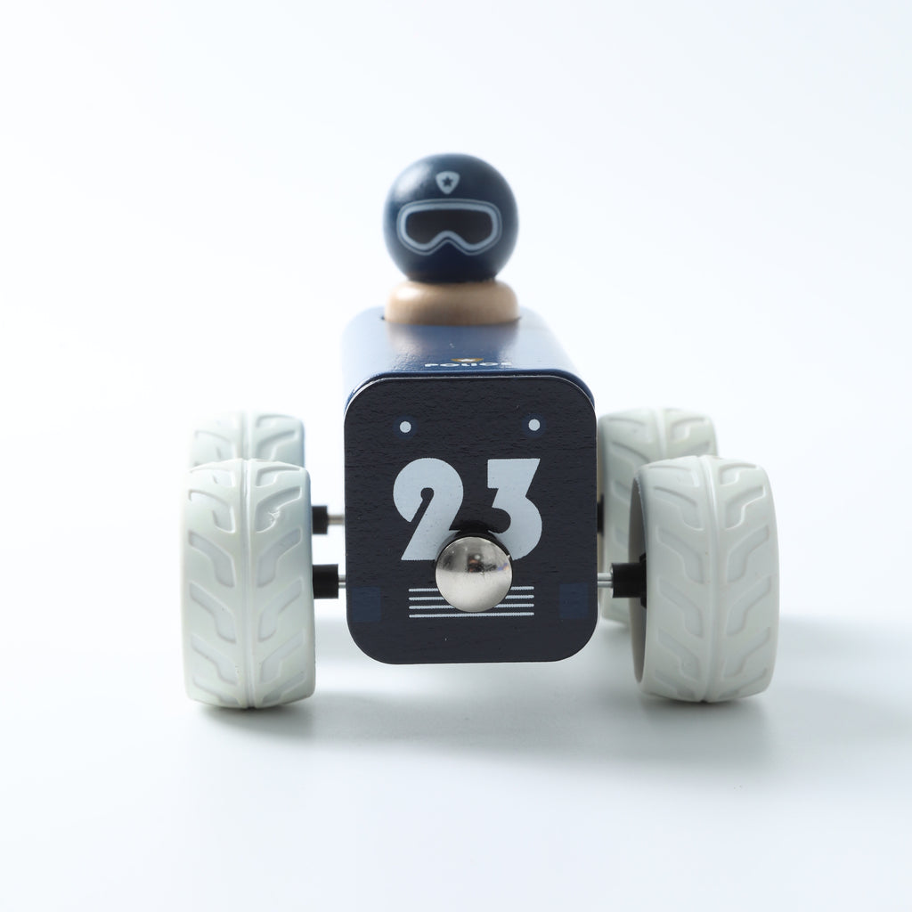 Children's Educational Wooden Pull-Back Toy Car