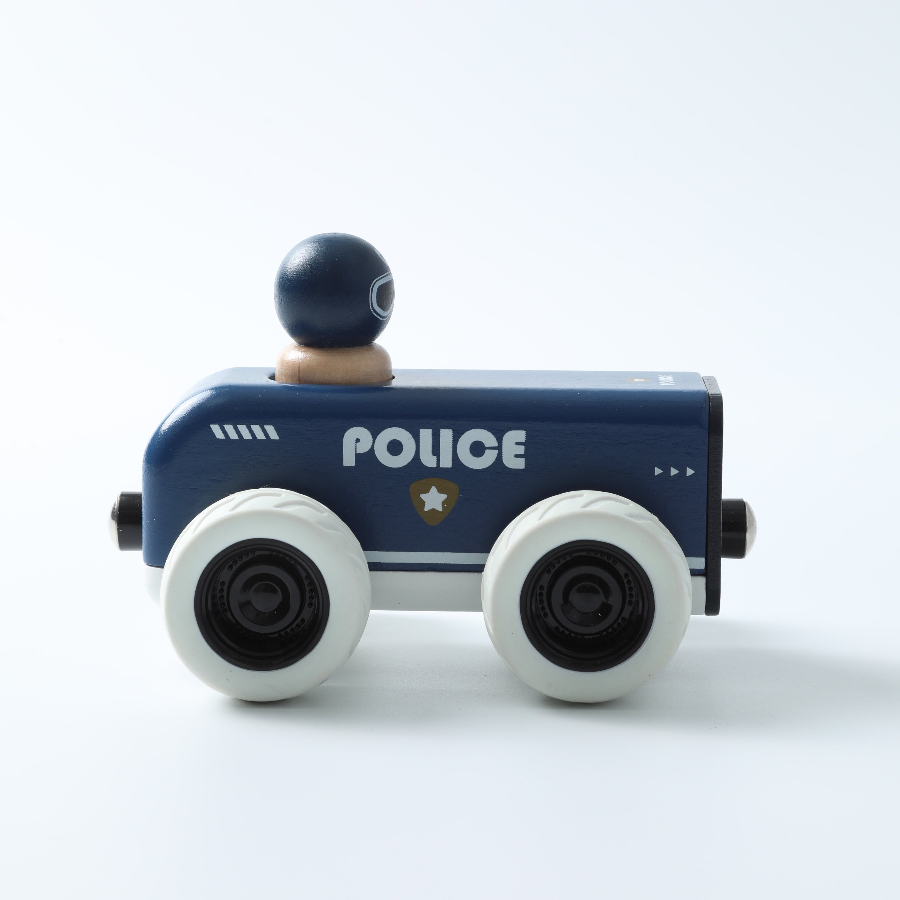 Children's Educational Wooden Pull-Back Toy Car