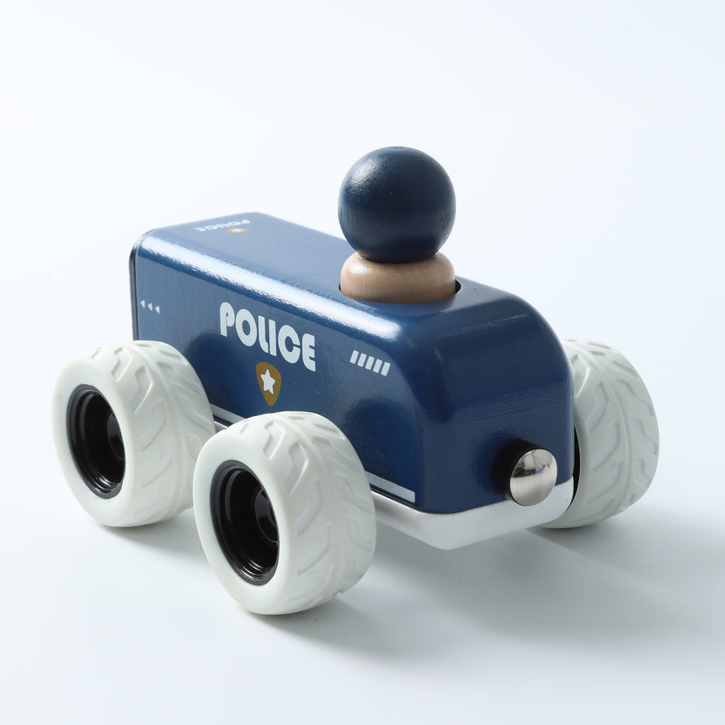 Children's Educational Wooden Pull-Back Toy Car