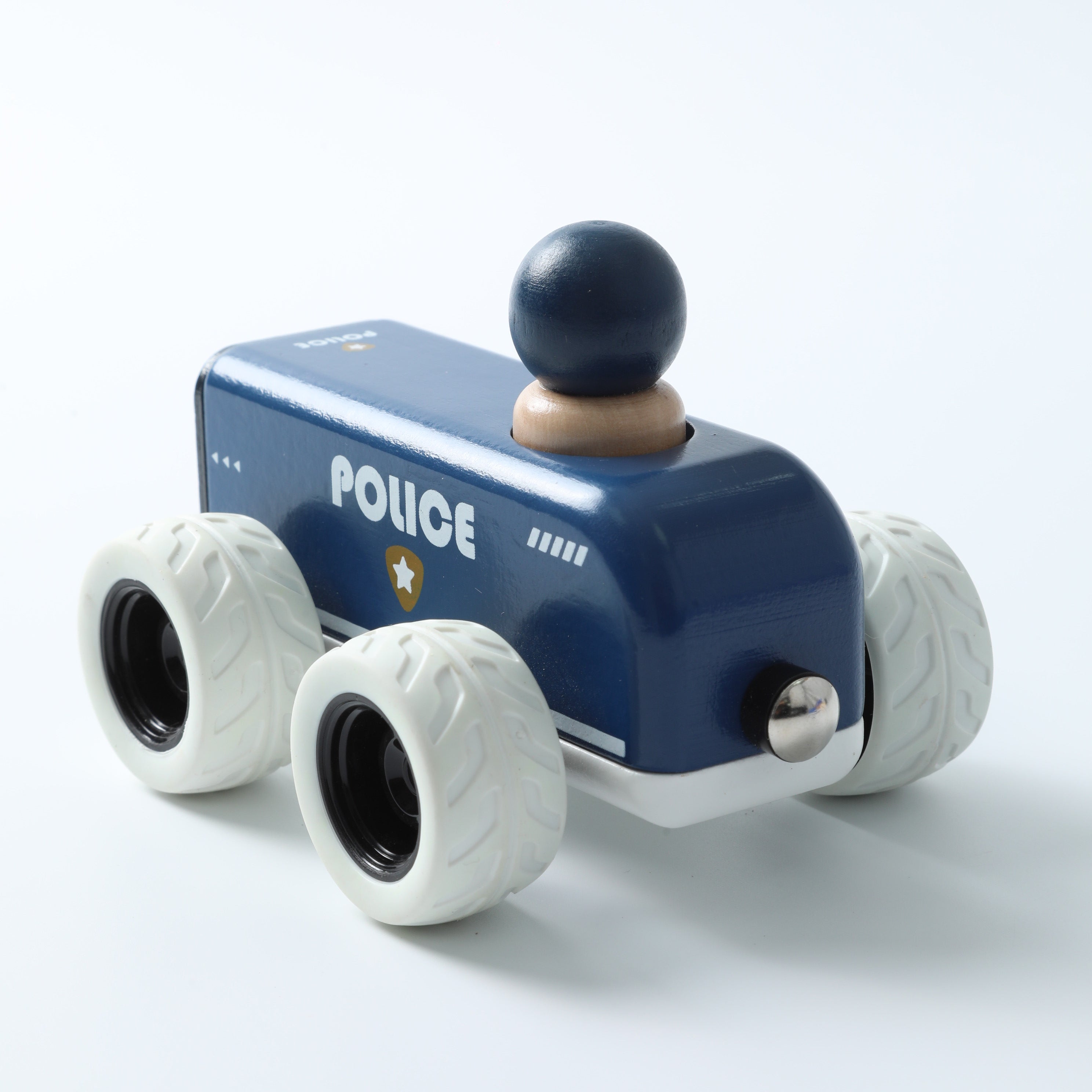 Children's Educational Wooden Pull-Back Toy Car