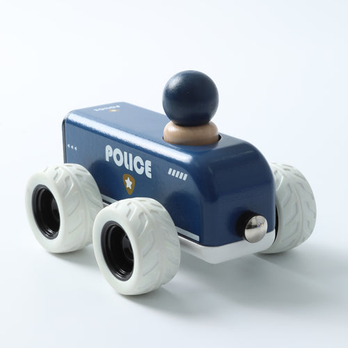 Children's Educational Wooden Pull-Back Toy Car