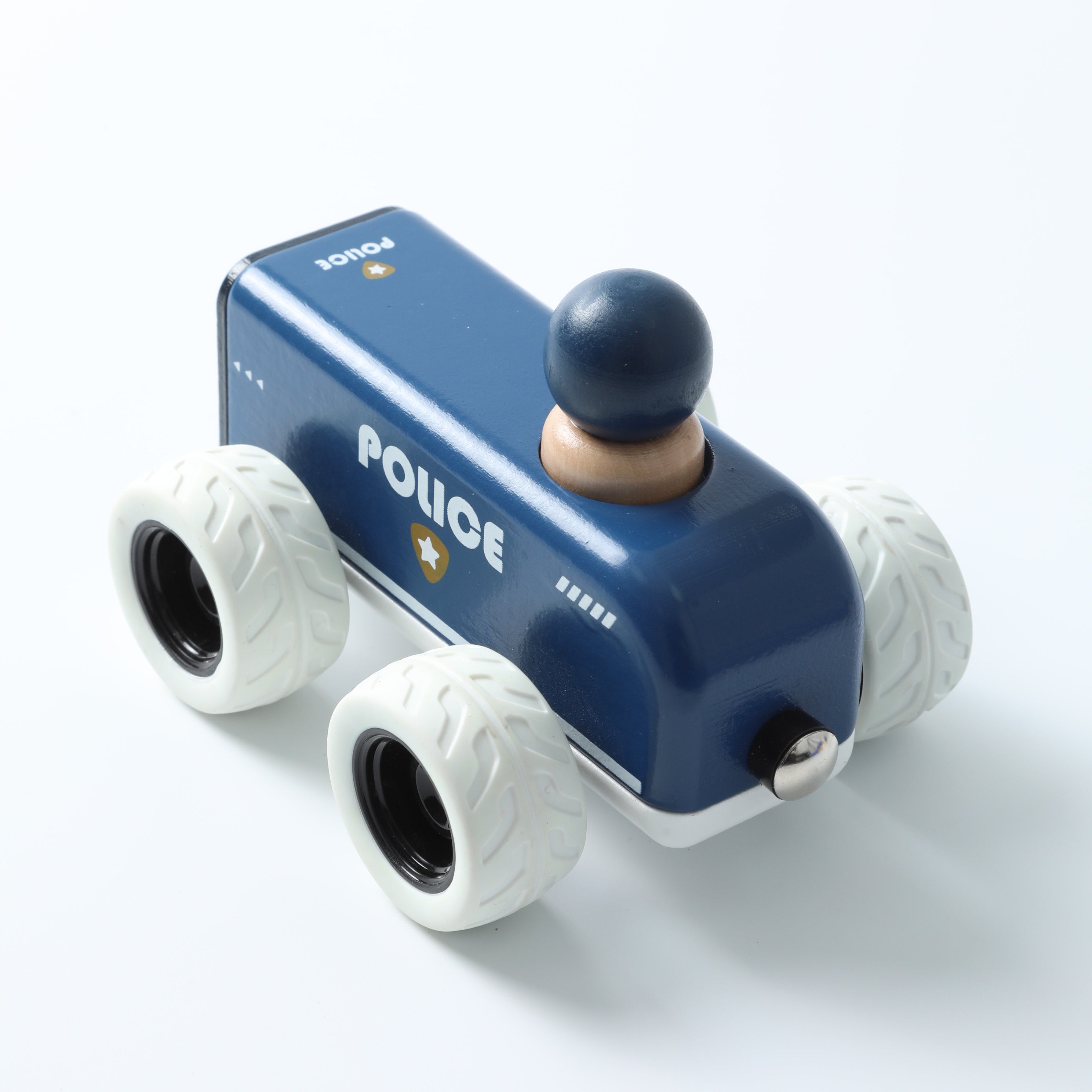 Children's Educational Wooden Pull-Back Toy Car