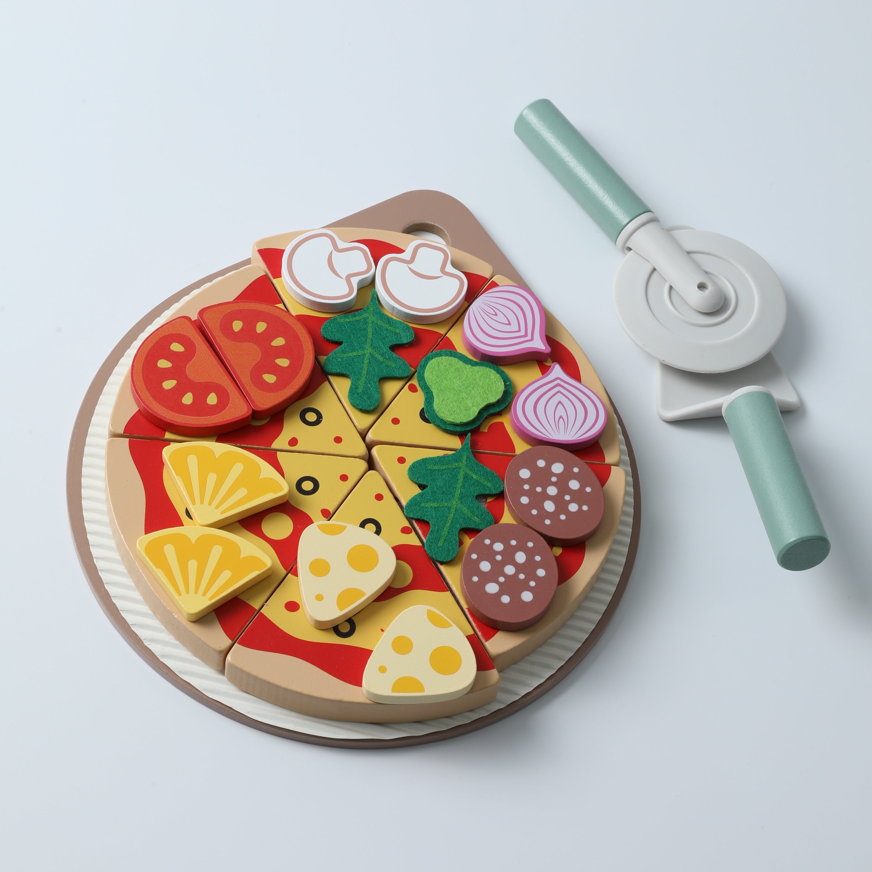 Food Colorful Slicing Playset, Parent-Child Interactive Early Education Toy