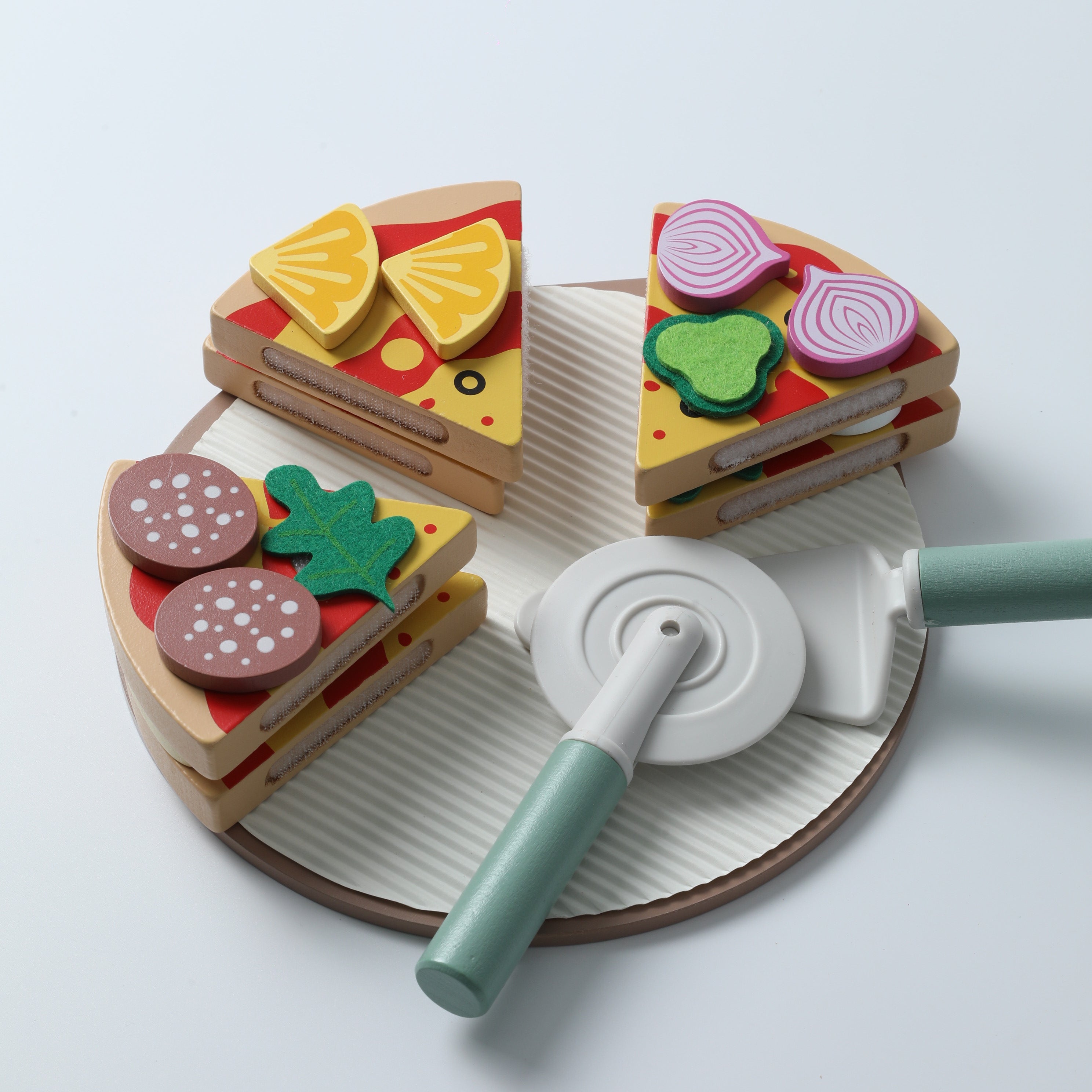 Food Colorful Slicing Playset, Parent-Child Interactive Early Education Toy