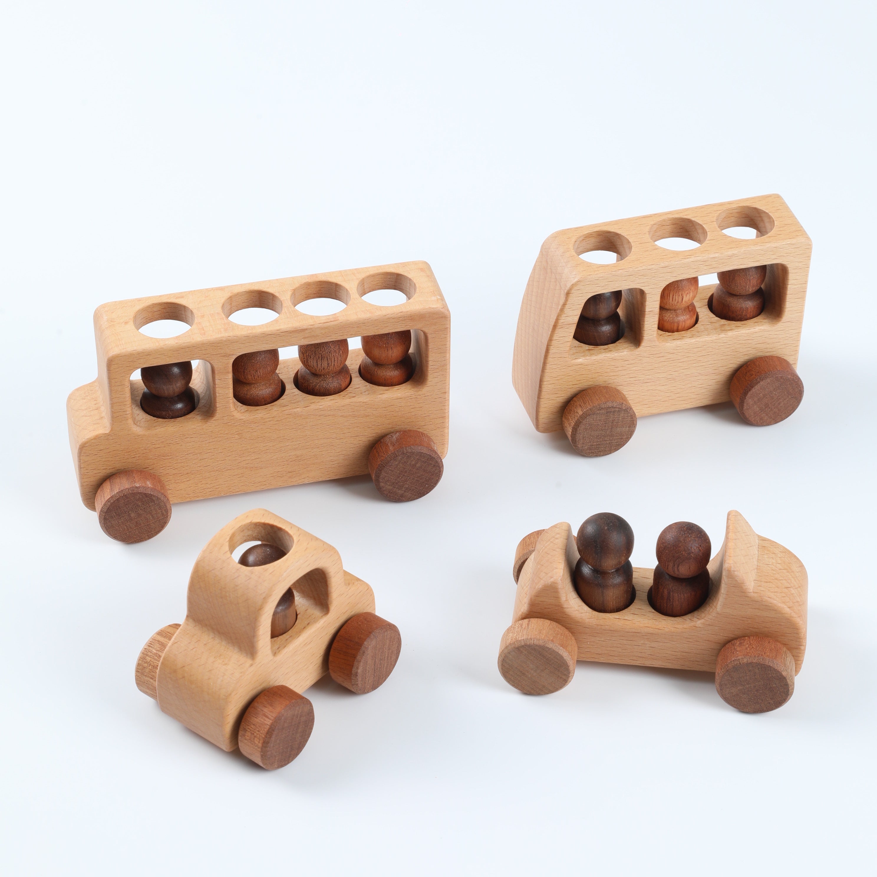 Wooden Arch Bridge Educational Car Building Blocks Toy