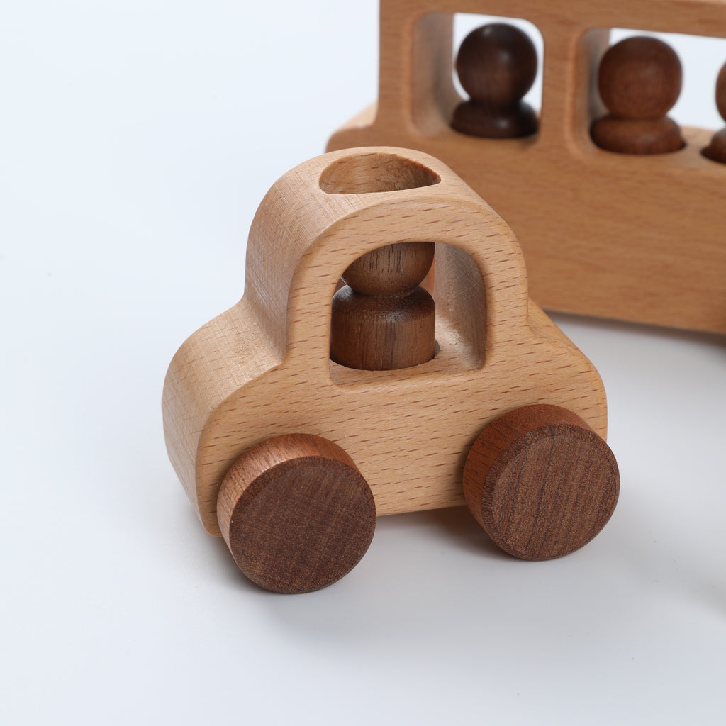 Wooden Arch Bridge Educational Car Building Blocks Toy