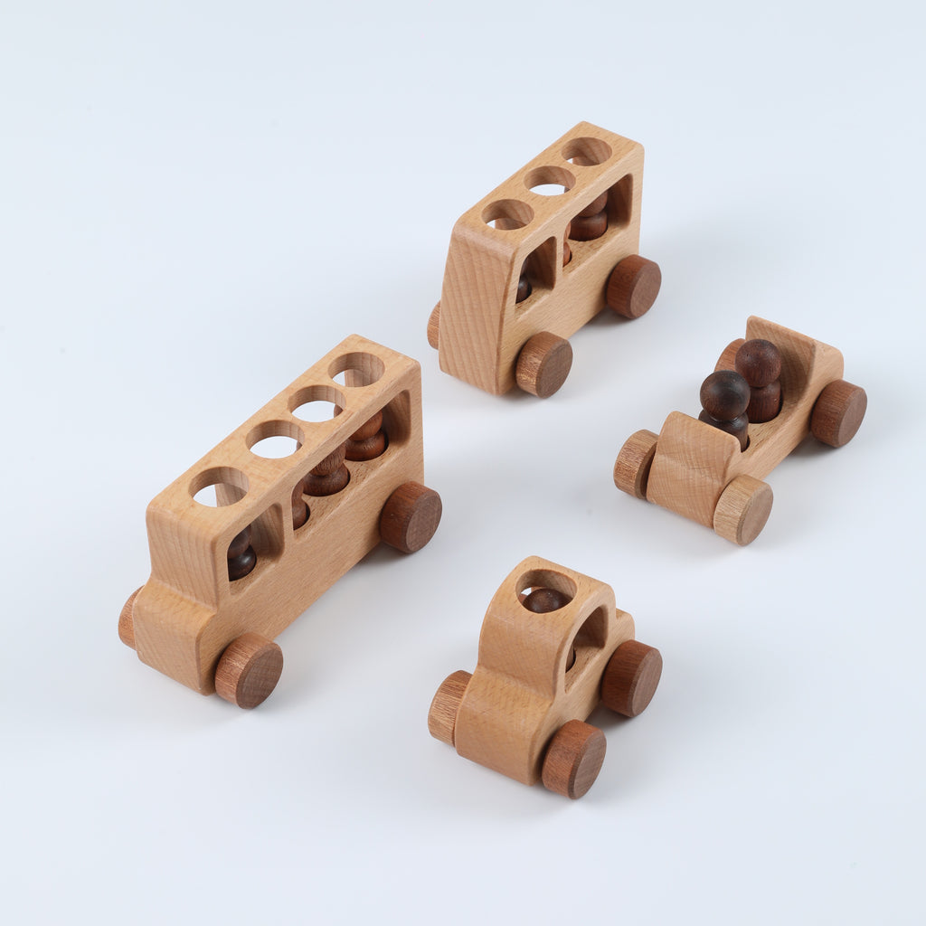 Wooden Arch Bridge Educational Car Building Blocks Toy