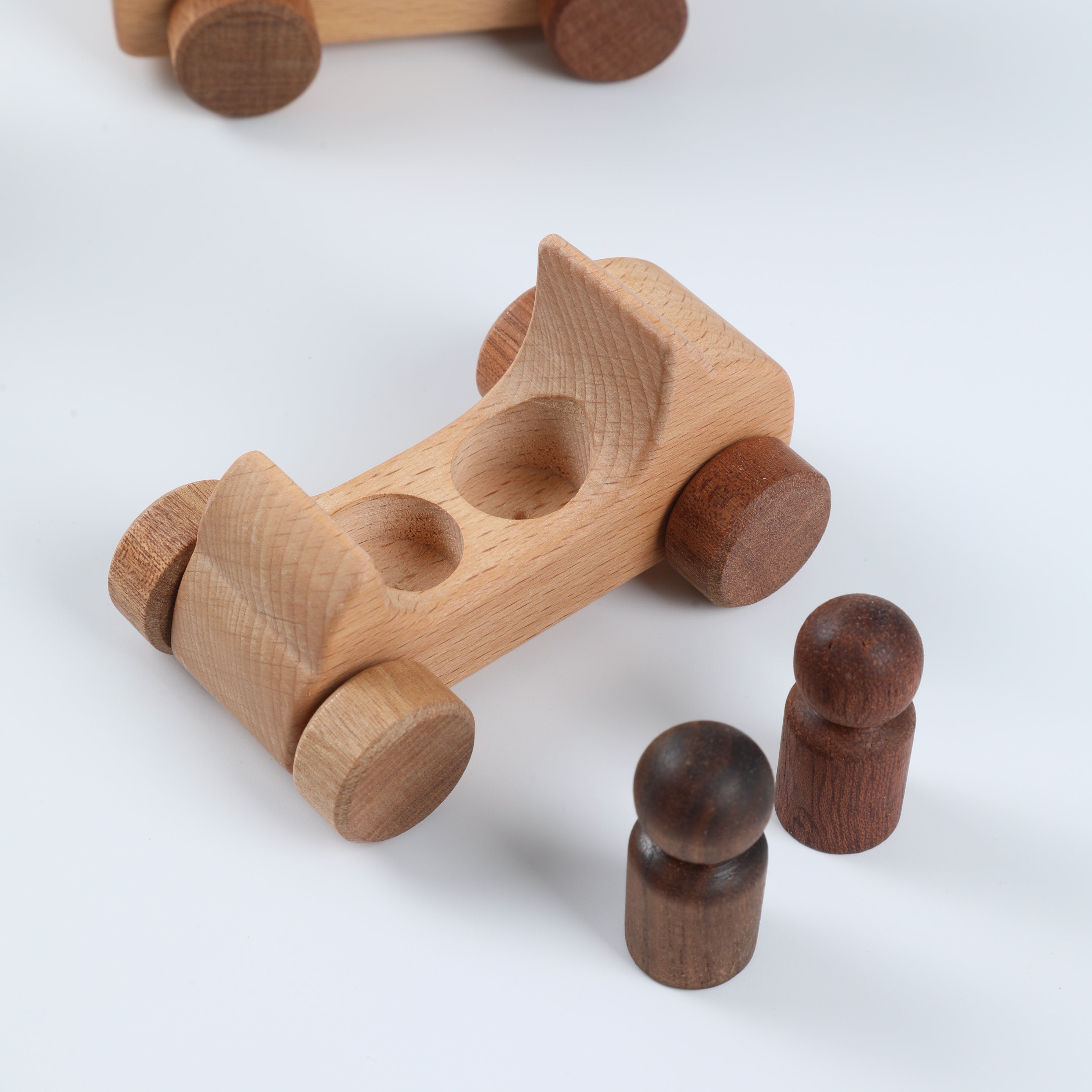 Wooden Arch Bridge Educational Car Building Blocks Toy