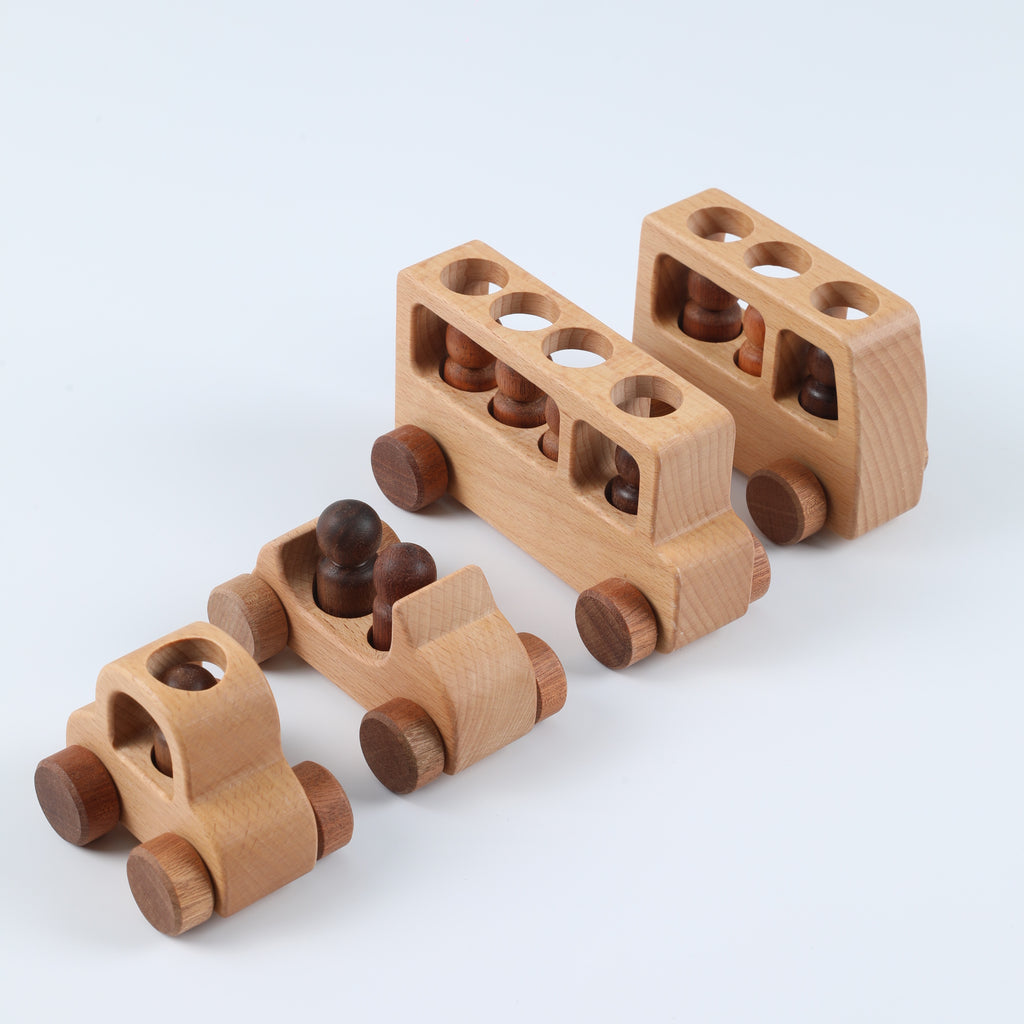 Wooden Arch Bridge Educational Car Building Blocks Toy