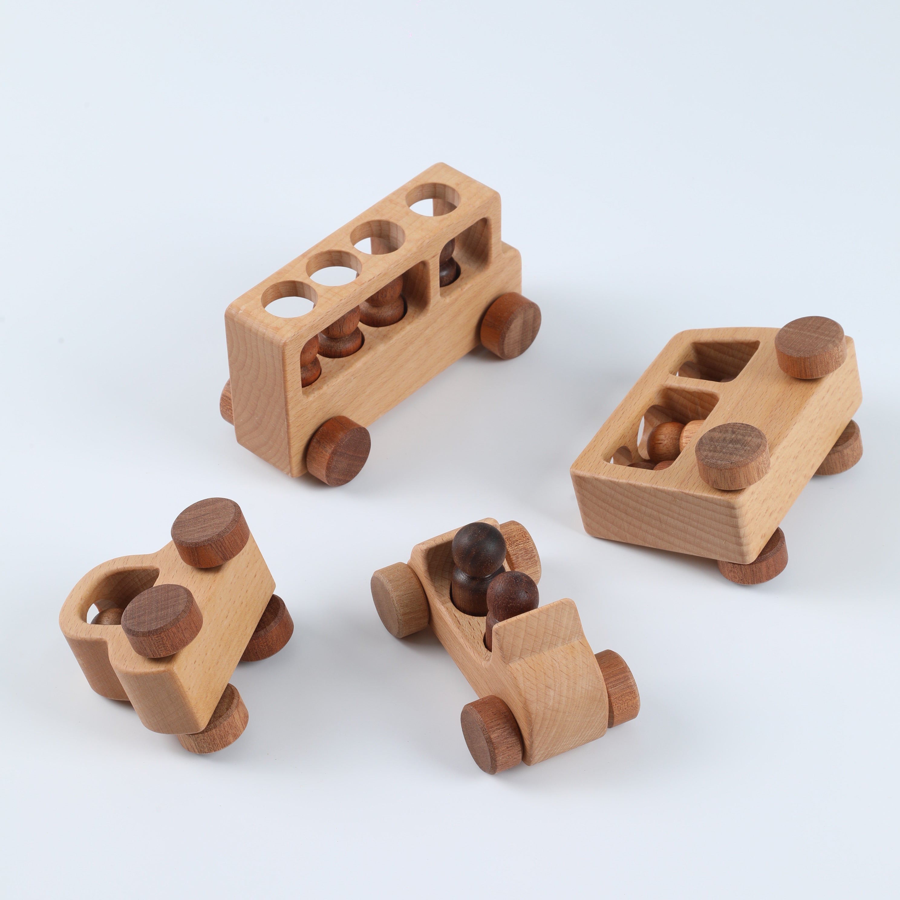 Wooden Arch Bridge Educational Car Building Blocks Toy