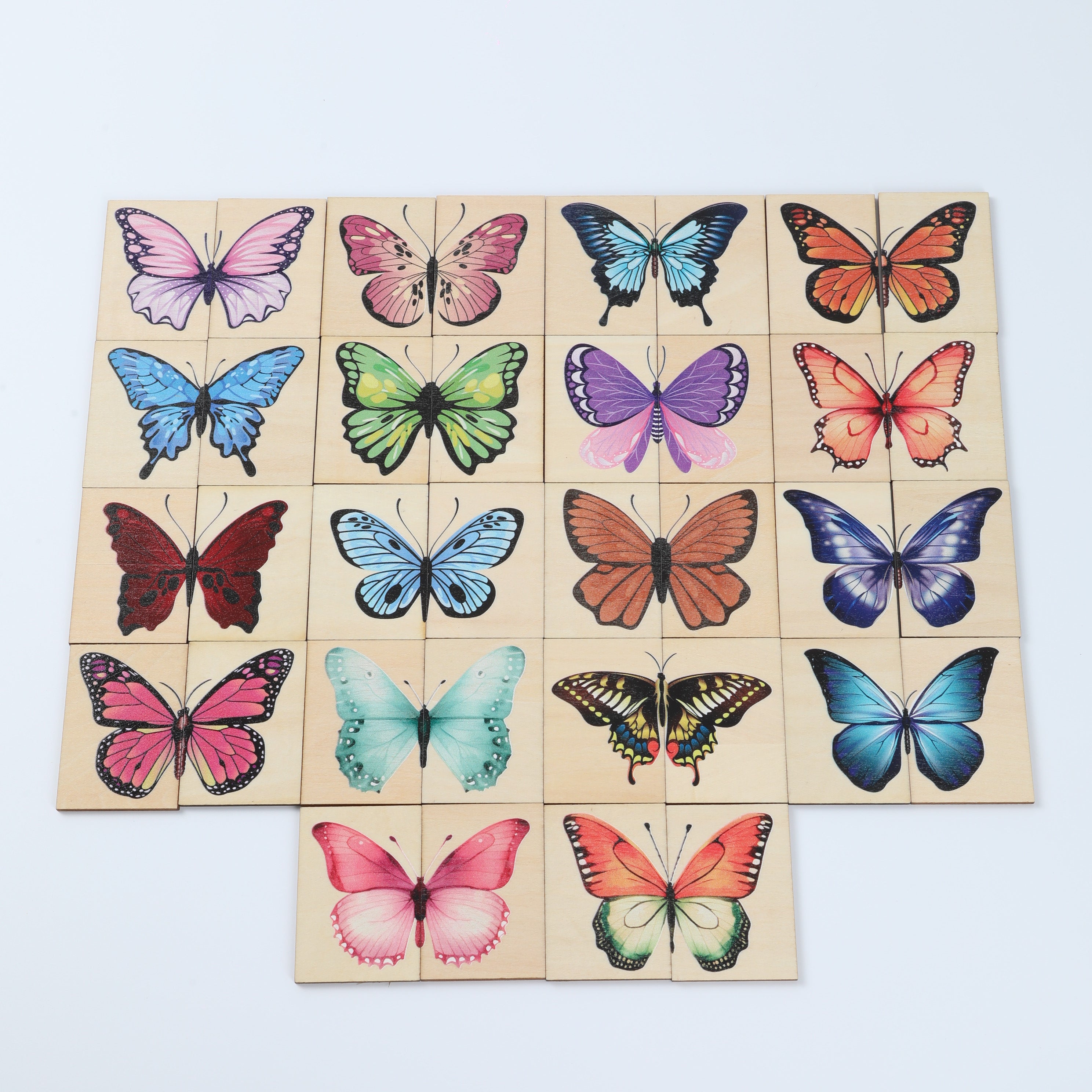 Wooden Butterfly Puzzle - Educational Color & Shape Matching Toy for Toddlers