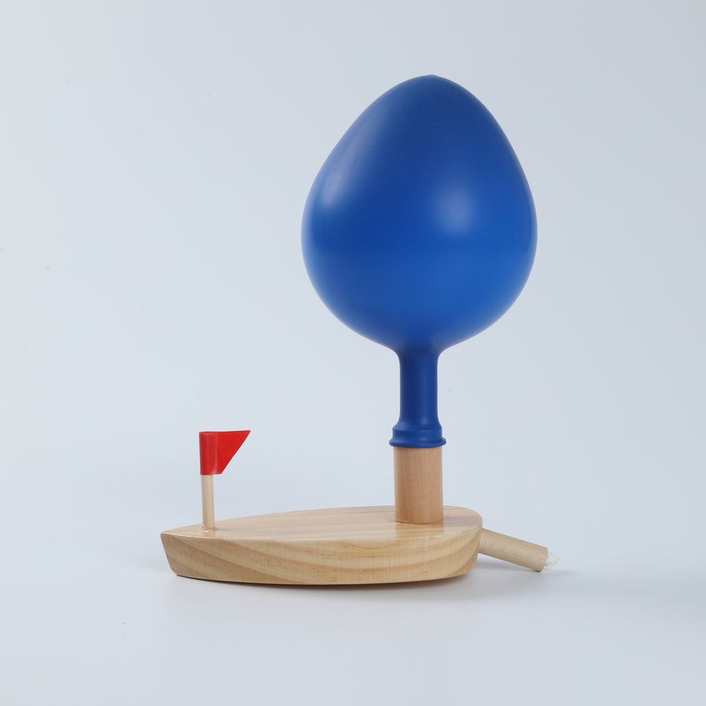 Wooden Balloon Boat - Classic Water Play Toy for Kids
